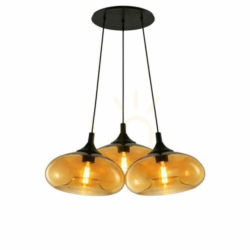 Sprawdź Lampa wisząca s.luce Cruet Cluster 3xE27, szklana, wielokolorowa, klosze Ø28 cm
