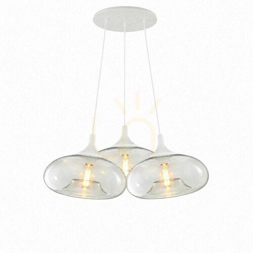 Sprawdź Lampa wisząca s.luce Cruet Cluster 3xE27, szklana, transparentna, klosze Ø28 cm