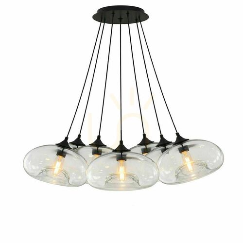 Sprawdź Lampa wisząca s.luce Cruet Cluster 7-punktowa, szklana, bursztynowa, 7 × E27