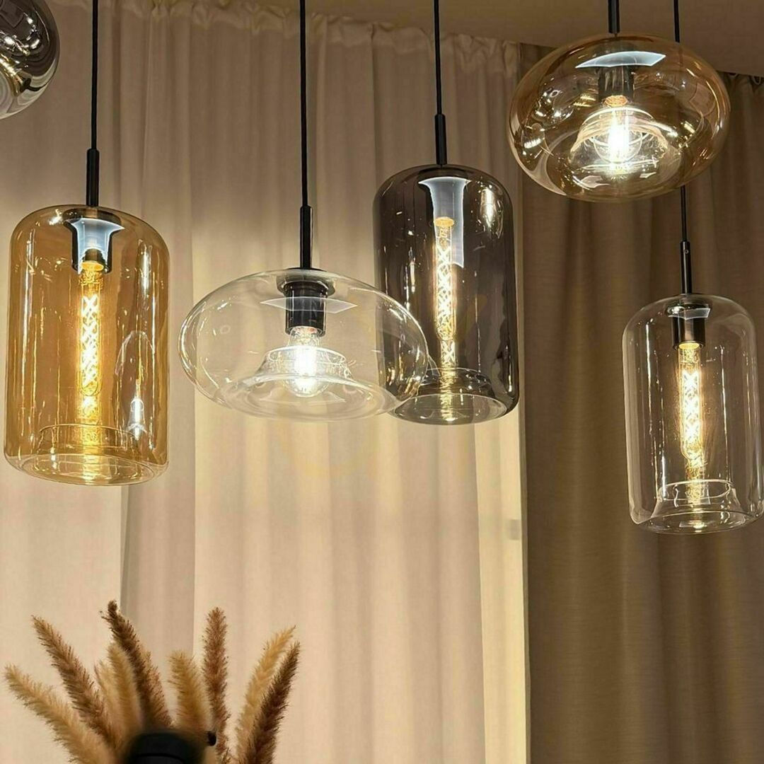 Zobacz Lampa wisząca s.luce Cruet Cluster 7xE27, szklana, transparentna, 84 cm Lampa wisząca s.luce Cruet Cluster 7xE27, szklana, transparentna, 84 cm