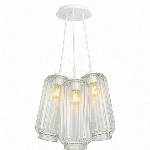 Sprawdź Lampa wisząca s.luce Velo 3 × E27, szklana, transparentna, klosze Ø18 cm