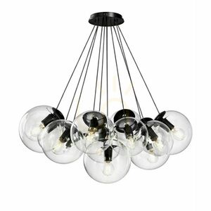 Żyrandol s.luce Orb Cluster 13-punktowy E27, szkło przydymione, klosze Ø20 cm small 11