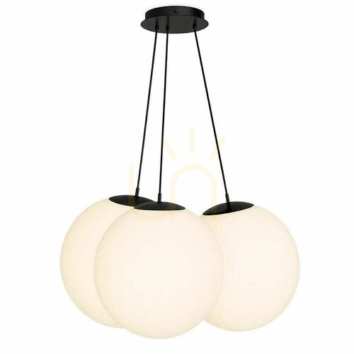Sprawdź Lampa wisząca s.luce Orb Cluster biała, szklana, 3 x E27, klosze Ø40 cm