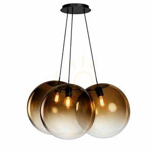Lampa wisząca s.luce Orb Cluster 3-punktowa szklana przydymiona 3 × Ø50 cm E27 small 10