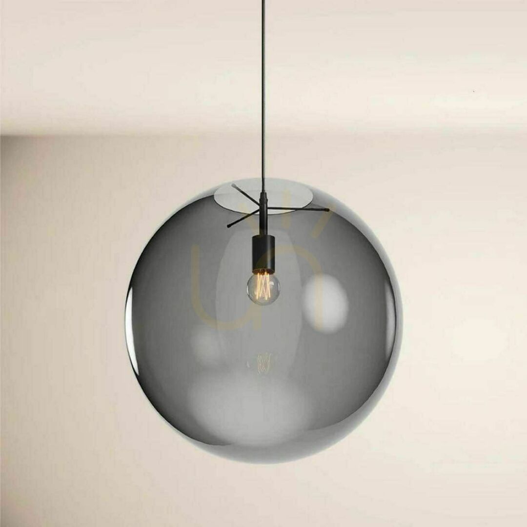 Zobacz Lampa wisząca s.luce Orb Cluster 7-punktowa, przydymione szkło, klosze Ø50 cm, E27 Lampa wisząca s.luce Orb Cluster 7-punktowa, przydymione szkło, klosze Ø50 cm, E27