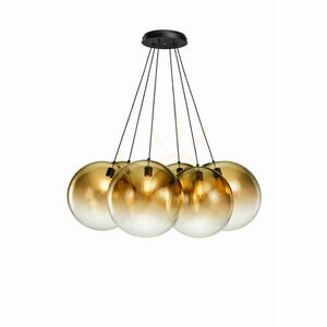 Lampa wisząca s.luce Orb Cluster 7xE27, szkło przydymione, klosze Ø50 cm small 3