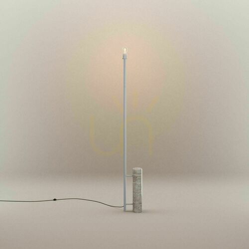 Sprawdź Lampa podłogowa s.luce Cruet z trawertynu i szkła, 190 cm, E27