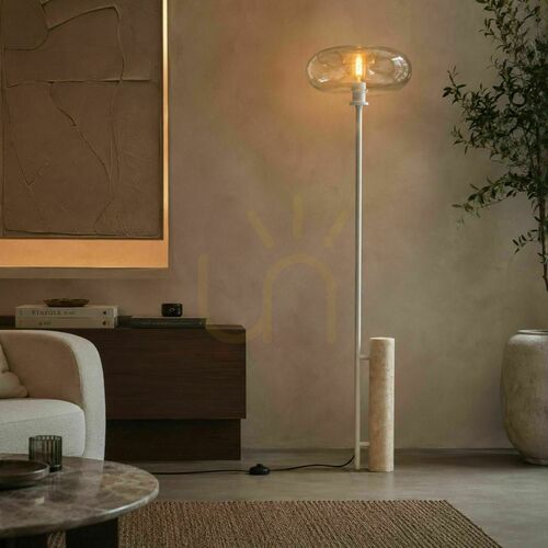 Sprawdź Lampa podłogowa s.luce Cruet z trawertynu i szkła E27 40 W