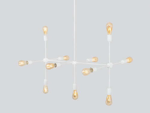 Sprawdź Lampa wisząca TRISO 11 CustomForm 11xE27 60W biała loft metal 93x57 cm regulowany zwis