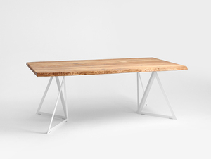 Stół jadalniany SHERWOOD SOLID WOOD 200 - dąb dziki gładki, biały small 3