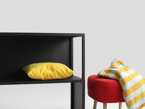 Sprawdź Regał HYLLER SIDE METAL 150x75 - czarny