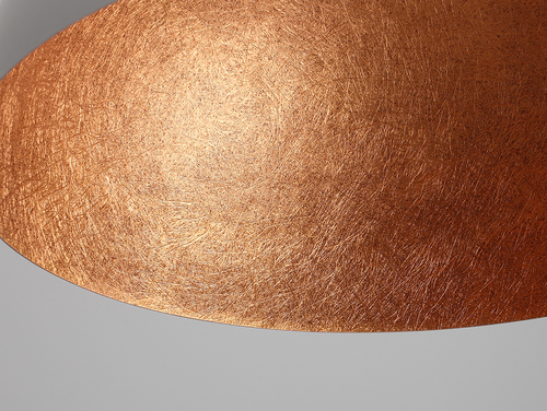 Sprawdź Lampa wisząca CustomForm LORD 70 cm – biała, miedziane wnętrze