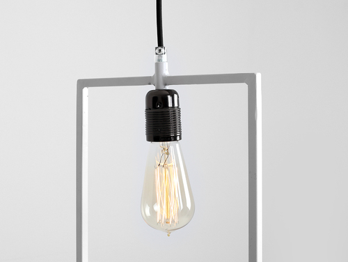 Sprawdź Lampa wisząca CustomForm PAROT biała LP001PAR-01, prostokąt 40×25 cm, E27