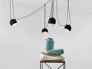 Lampa wisząca LOFT POPO 4 - czarna E27 small 1