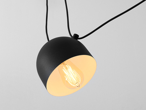 Lampa wisząca LOFT POPO 4 - czarna E27 small 4