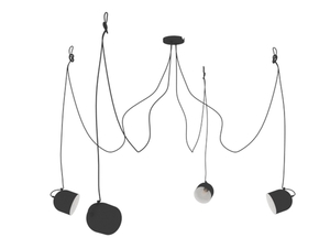 Lampa wisząca LOFT POPO 4 - czarna E27 small 6