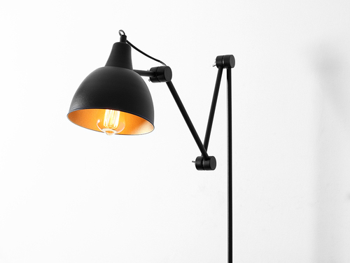 Sprawdź Lampa ścienna CustomForm Coben Wall czarna 150 cm, złoty środek klosza