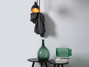 Lampa ścienna COBEN WALL 2 - czarny (złoty środek klosza) small 1
