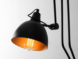 Lampa ścienna COBEN WALL 2 - czarny (złoty środek klosza) small 3