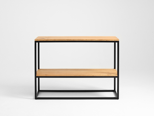 Sprawdź Konsola JULITA SOLID WOOD 75-2F - dąb, czarny