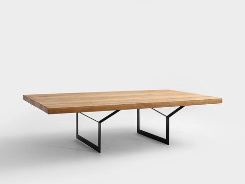 Sprawdź Stół kawowy LONGO SOLID WOOD 140 - dąb, czarny