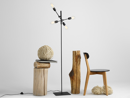 Sprawdź Lampa podłogowa TWIGO FLOOR 4 czarna, 4 × E27, 160 cm, CustomForm