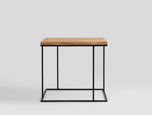 Stół kawowy WALT SOLID WOOD 50 - dąb, czarny small 3