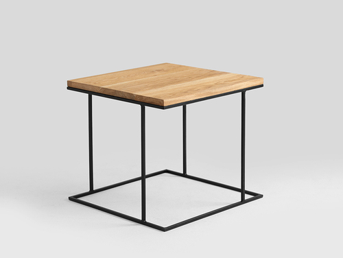 Sprawdź Stół kawowy WALT SOLID WOOD 50 - dąb, czarny