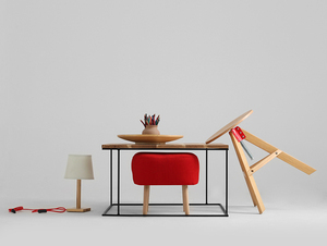 Stół kawowy WALT SOLID WOOD 80 - dąb, czarny small 2