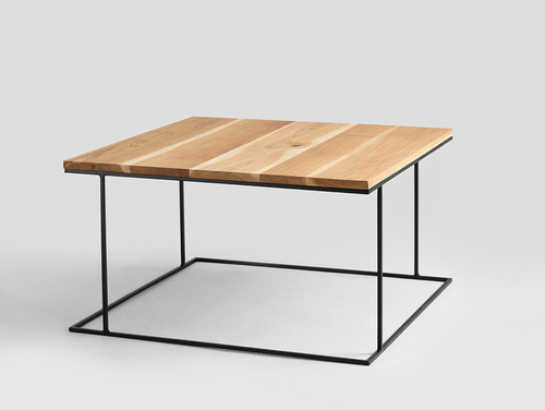 Sprawdź Stół kawowy WALT SOLID WOOD 80 - dąb, czarny