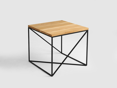 Sprawdź Stolik MEMO SOLID WOOD 50 - dąb, czarny