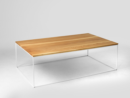 Sprawdź Stół kawowy TENSIO SOLID WOOD 140 - dąb, biały
