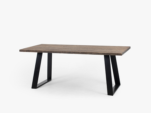Sprawdź Stół jadalniany HOFER 180 - dąb przydymiony dechy gładki, czarny