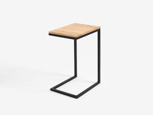 Stolik LUPE SOLID WOOD 30 - dąb, czarny small 0