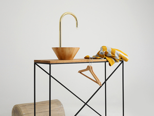 Konsola MEMO SOLID WOOD 100 - dąb, czarny small 1