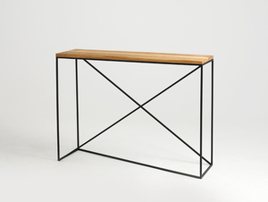 Konsola MEMO SOLID WOOD 100 - dąb, czarny small 3