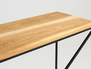 Konsola MEMO SOLID WOOD 100 - dąb, czarny small 4