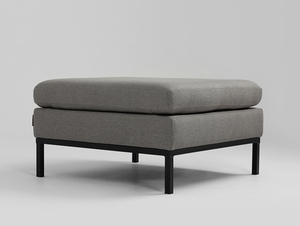 Puf AMBIENT ET91 stalowy z czarną metalową podstawą, 70 × 70 × 42 cm small 3