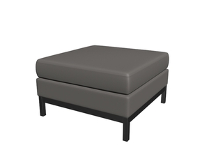 Puf AMBIENT ET91 stalowy z czarną metalową podstawą, 70 × 70 × 42 cm small 6