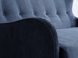 Sofa COZYBOY 2 os. - granatowe niebo(mt13), naturalny small 4