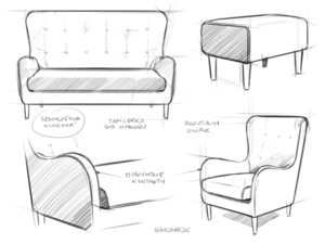 Sofa COZYBOY 2 os. - granatowe niebo(mt13), naturalny small 5