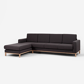 Narożnik SCANDIC 3 os. z szezlongiem L - karbon(et95), naturalny small 6