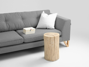 Sofa WILLY 3 os. - ciemna pepita(ke700), naturalny small 1