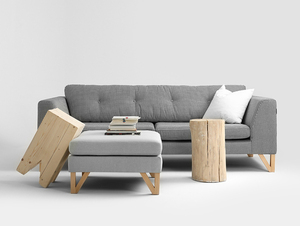 Sofa WILLY 3 os. - ciemna pepita(ke700), naturalny small 2
