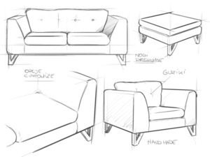 Sofa WILLY 3 os. - ciemna pepita(ke700), naturalny small 5