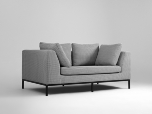 Sofa AMBIENT 2 os. - ciemna pepita(ke700), czarny small 2