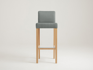 Krzesło barowe CustomForm WILTON BAR 77 – platyna, naturalne drewno small 2