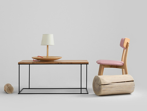 Stół kawowy WALT SOLID WOOD 100x60 - dąb, czarny small 2