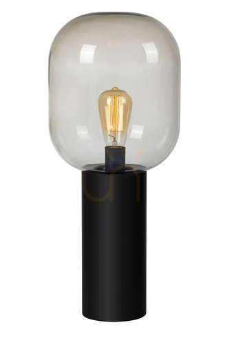 Sprawdź Lampa stołowa Markslojd Brooklyn 107479 czarna przydymione szkło 56 cm
