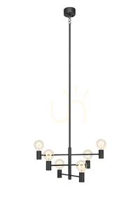 Lampa wisząca Markslojd Capital 6-punktowa czarna mat 107281 small 0